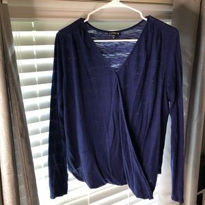 Express navy blue top